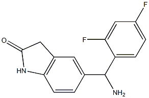 5-[amino(2,4-difluorophenyl)methyl]-2,3-dihydro-1H-indol-2-one Struktur