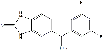 5-[amino(3,5-difluorophenyl)methyl]-2,3-dihydro-1H-1,3-benzodiazol-2-one Struktur