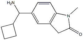 5-[amino(cyclobutyl)methyl]-1-methyl-2,3-dihydro-1H-indol-2-one Struktur