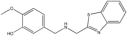 5-{[(1,3-benzothiazol-2-ylmethyl)amino]methyl}-2-methoxyphenol Struktur