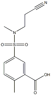 5-{[(2-cyanoethyl)(methyl)amino]sulfonyl}-2-methylbenzoic acid Struktur