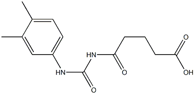 5-{[(3,4-dimethylphenyl)carbamoyl]amino}-5-oxopentanoic acid Struktur