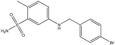 5-{[(4-bromophenyl)methyl]amino}-2-methylbenzene-1-sulfonamide Struktur