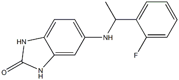 5-{[1-(2-fluorophenyl)ethyl]amino}-2,3-dihydro-1H-1,3-benzodiazol-2-one Struktur