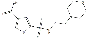 5-{[2-(morpholin-4-yl)ethyl]sulfamoyl}thiophene-3-carboxylic acid Struktur