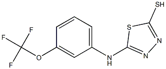 5-{[3-(trifluoromethoxy)phenyl]amino}-1,3,4-thiadiazole-2-thiol Struktur