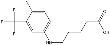 5-{[4-methyl-3-(trifluoromethyl)phenyl]amino}pentanoic acid Struktur