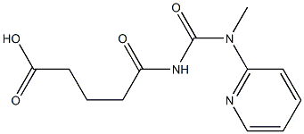 5-{[methyl(pyridin-2-yl)carbamoyl]amino}-5-oxopentanoic acid Struktur