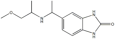 5-{1-[(1-methoxypropan-2-yl)amino]ethyl}-2,3-dihydro-1H-1,3-benzodiazol-2-one Struktur