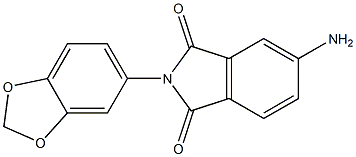 5-amino-2-(2H-1,3-benzodioxol-5-yl)-2,3-dihydro-1H-isoindole-1,3-dione Struktur