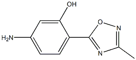 5-amino-2-(3-methyl-1,2,4-oxadiazol-5-yl)phenol Struktur