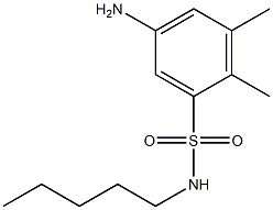 5-amino-2,3-dimethyl-N-pentylbenzene-1-sulfonamide Struktur