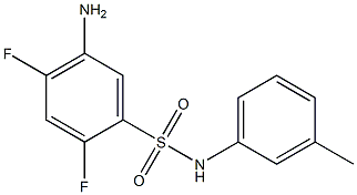 5-amino-2,4-difluoro-N-(3-methylphenyl)benzene-1-sulfonamide Struktur