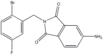 5-amino-2-[(2-bromo-5-fluorophenyl)methyl]-2,3-dihydro-1H-isoindole-1,3-dione Struktur