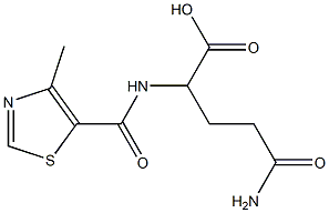 5-amino-2-{[(4-methyl-1,3-thiazol-5-yl)carbonyl]amino}-5-oxopentanoic acid Struktur