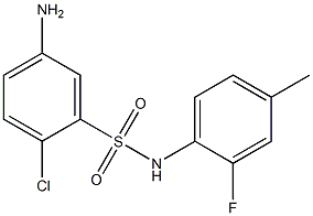 5-amino-2-chloro-N-(2-fluoro-4-methylphenyl)benzene-1-sulfonamide Struktur