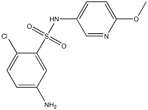 5-amino-2-chloro-N-(6-methoxypyridin-3-yl)benzene-1-sulfonamide Struktur