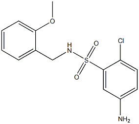 5-amino-2-chloro-N-[(2-methoxyphenyl)methyl]benzene-1-sulfonamide Struktur