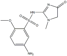 5-amino-2-methoxy-N-(1-methyl-4-oxo-4,5-dihydro-1H-imidazol-2-yl)benzene-1-sulfonamide Struktur