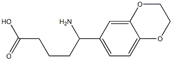 5-amino-5-(2,3-dihydro-1,4-benzodioxin-6-yl)pentanoic acid Struktur