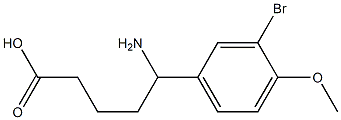 5-amino-5-(3-bromo-4-methoxyphenyl)pentanoic acid Struktur