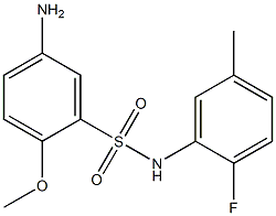 5-amino-N-(2-fluoro-5-methylphenyl)-2-methoxybenzene-1-sulfonamide Struktur