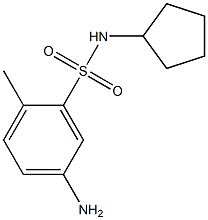 5-amino-N-cyclopentyl-2-methylbenzene-1-sulfonamide Struktur