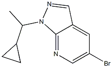 5-bromo-1-(1-cyclopropylethyl)-1H-pyrazolo[3,4-b]pyridine Struktur