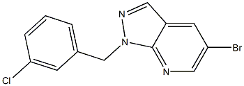 5-bromo-1-(3-chlorobenzyl)-1H-pyrazolo[3,4-b]pyridine Struktur