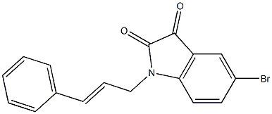 5-bromo-1-(3-phenylprop-2-en-1-yl)-2,3-dihydro-1H-indole-2,3-dione Struktur