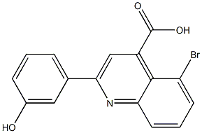 5-bromo-2-(3-hydroxyphenyl)quinoline-4-carboxylic acid Struktur