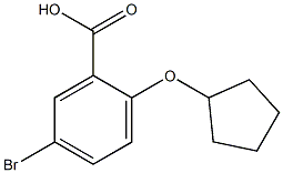 5-bromo-2-(cyclopentyloxy)benzoic acid Struktur