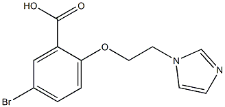 5-bromo-2-[2-(1H-imidazol-1-yl)ethoxy]benzoic acid Struktur