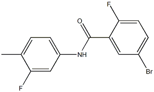 5-bromo-2-fluoro-N-(3-fluoro-4-methylphenyl)benzamide Struktur