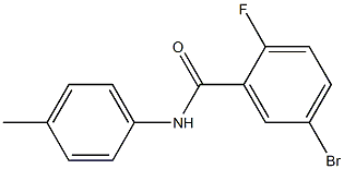 5-bromo-2-fluoro-N-(4-methylphenyl)benzamide Struktur