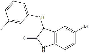 5-bromo-3-[(3-methylphenyl)amino]-2,3-dihydro-1H-indol-2-one Struktur