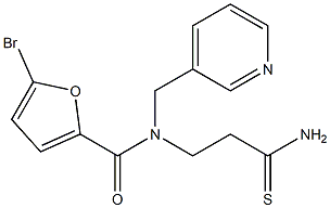 5-bromo-N-(2-carbamothioylethyl)-N-(pyridin-3-ylmethyl)furan-2-carboxamide Struktur