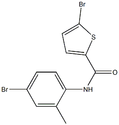 5-bromo-N-(4-bromo-2-methylphenyl)thiophene-2-carboxamide Struktur