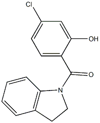 5-chloro-2-(2,3-dihydro-1H-indol-1-ylcarbonyl)phenol Struktur