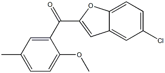 5-chloro-2-[(2-methoxy-5-methylphenyl)carbonyl]-1-benzofuran Struktur