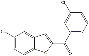 5-chloro-2-[(3-chlorophenyl)carbonyl]-1-benzofuran Struktur