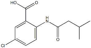 5-chloro-2-[(3-methylbutanoyl)amino]benzoic acid Struktur