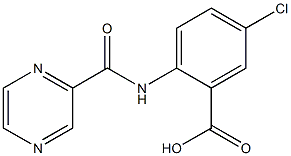 5-chloro-2-[(pyrazin-2-ylcarbonyl)amino]benzoic acid Struktur