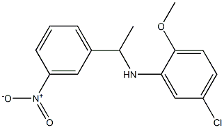 5-chloro-2-methoxy-N-[1-(3-nitrophenyl)ethyl]aniline Struktur