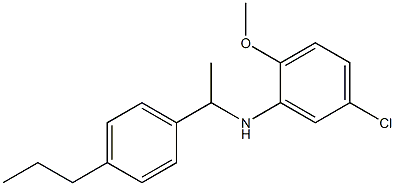 5-chloro-2-methoxy-N-[1-(4-propylphenyl)ethyl]aniline Struktur