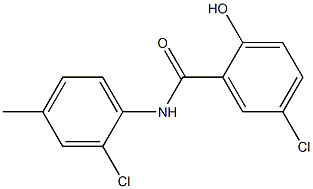 5-chloro-N-(2-chloro-4-methylphenyl)-2-hydroxybenzamide Struktur