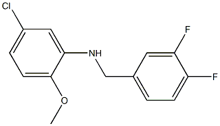 5-chloro-N-[(3,4-difluorophenyl)methyl]-2-methoxyaniline Struktur