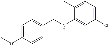 5-chloro-N-[(4-methoxyphenyl)methyl]-2-methylaniline Struktur