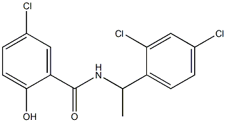 5-chloro-N-[1-(2,4-dichlorophenyl)ethyl]-2-hydroxybenzamide Struktur