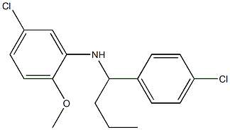 5-chloro-N-[1-(4-chlorophenyl)butyl]-2-methoxyaniline Struktur